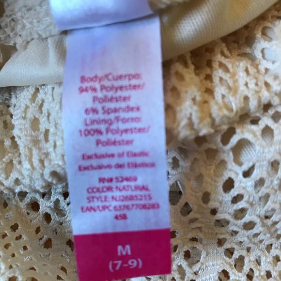 Summer pants with built in shorts size 7-9 cream - Picture 5 of 6